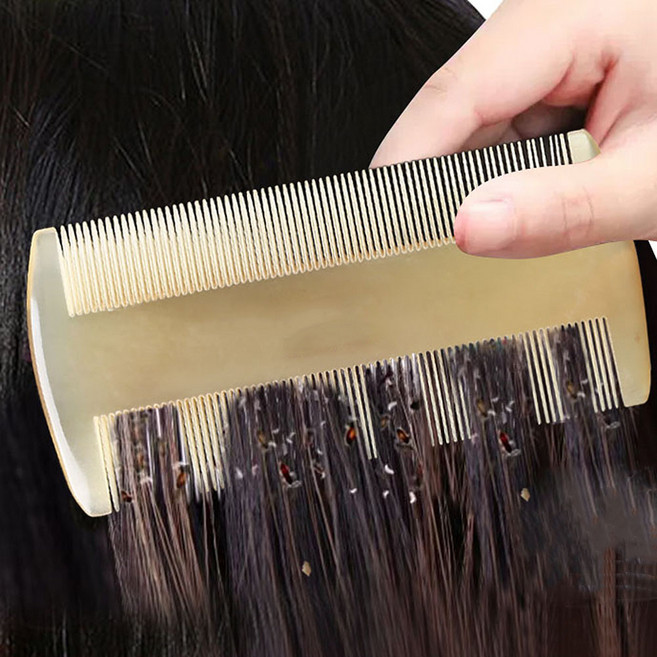 팬시온 천연 물소뿔 빗 참빗 우각 머릿니 서캐 비 듬 촘촘한, 1type, 1개, 도깨비닷 1type