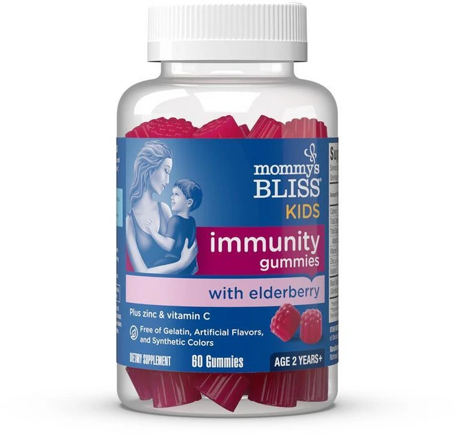 마미스블리스 키즈 엘더베리 젤리 아연 비타민C 60개, 60 Count (Pack of 1), 1개, 60정 - 쿠팡