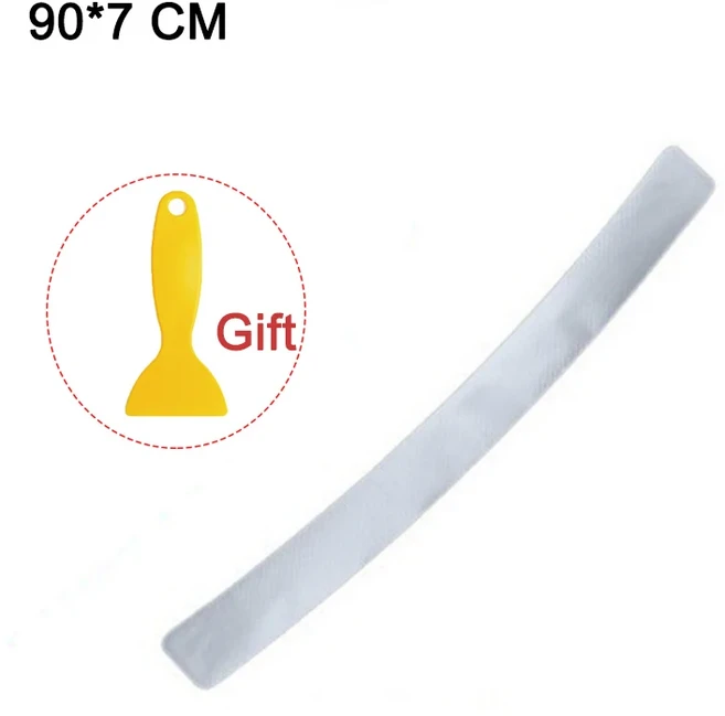 호환 차량 후면 트렁크 가드 플레이트 스티커 3D 탄소 섬유 필름 차량 후면 범퍼 킥 방지 스크래치 보호, 02 실버