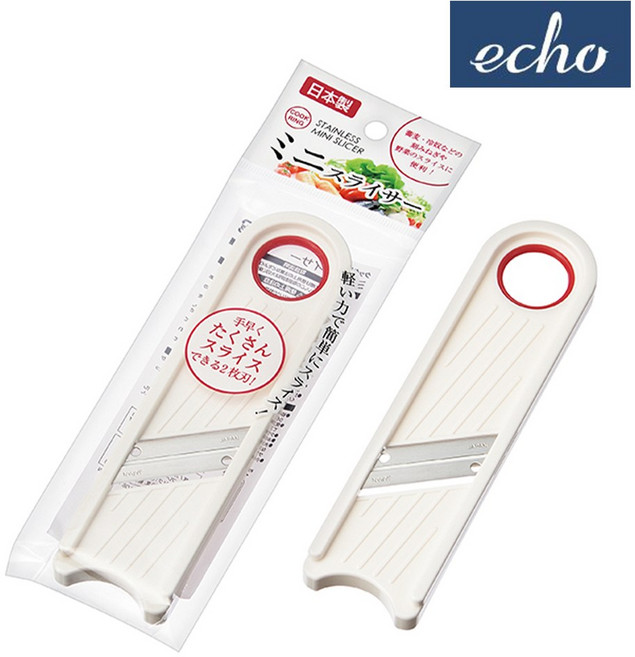 일본 에코/미니 슬라이서/Mini 필러/채칼/강판/스텐레스 칼날/야채칼/오이 파 당근/야채썰기, 1개