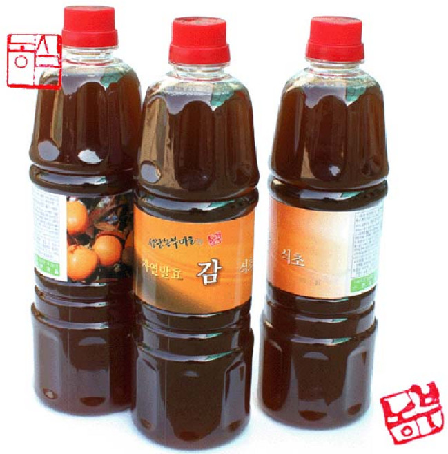 농부마을 자연발효 토종 접시감으로 감식초, 1개, 900ml