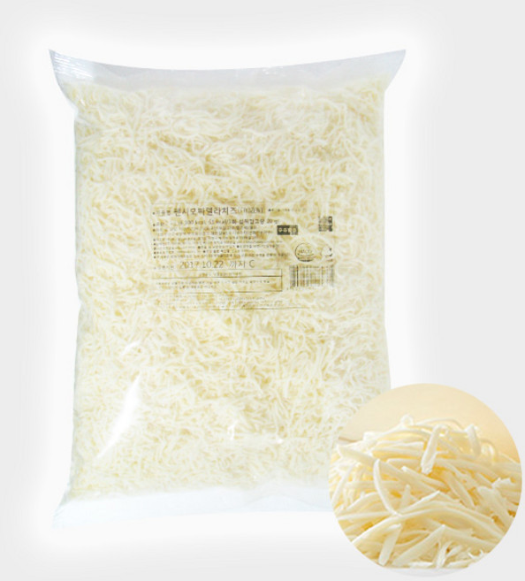 썬리취 펜시 모짜렐라 치즈(100%)2kg(눈꽃 토핑 피자), 1개