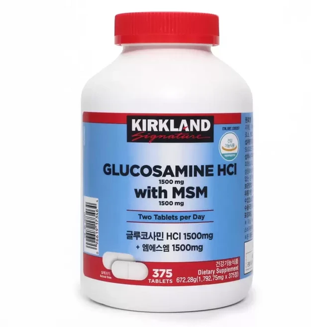 커클랜드시그니춰 글루코사민HCI + 엠에스엠, 1개, 375정
