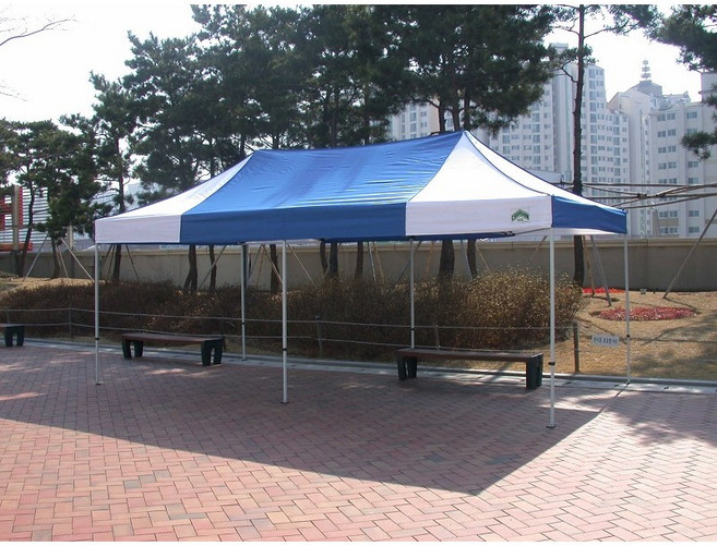 1.5mx3m 간이창고 포장마차 접이식 행사용 카라반캐노피 천막, 녹색