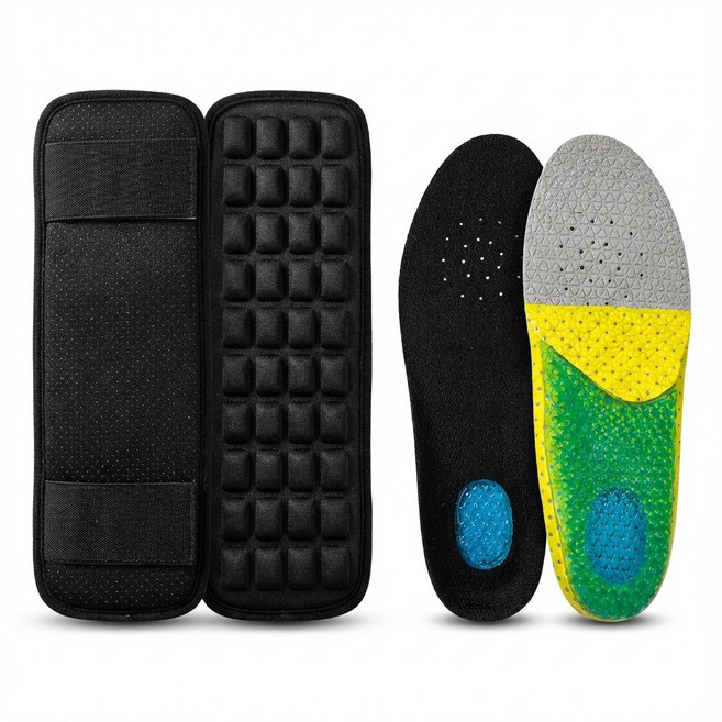 코지웨이 입대 준비물 훈련소 필수 세트 어깨패트+군화깔창 L, 1세트, 블랙