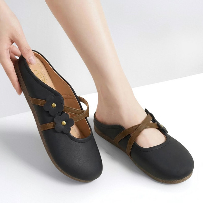 Modern Fashion 여성 플랫 뮬 블로퍼 가벼운 슬리퍼 MX93