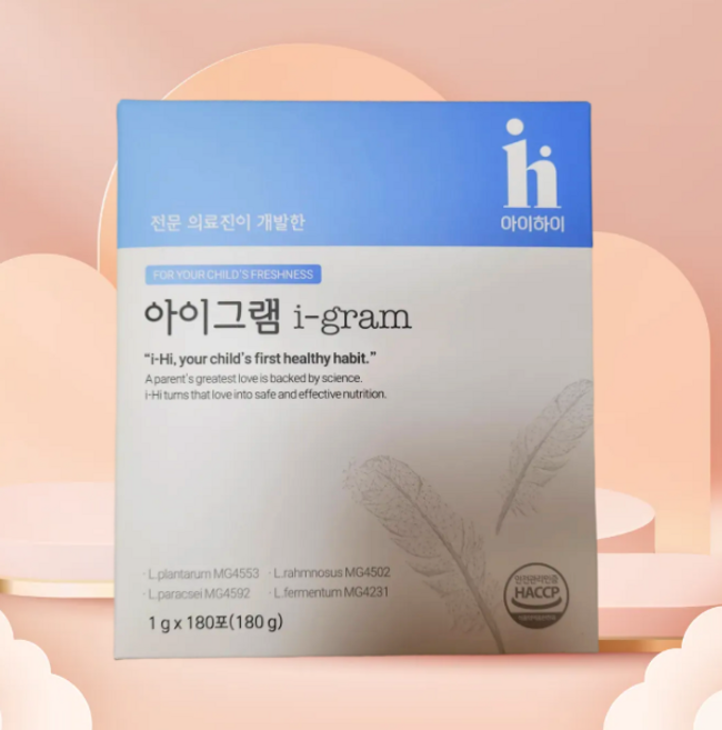 [6개월분]아이하이 아이그램 180포 1박스 대용량 유산균 프로바이오틱스, 180회분, 1g
