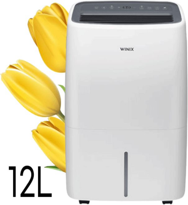 위닉스 뽀송 제습기 DXTD120-KWK 12L 장마철필수 360회전 자동연속제습