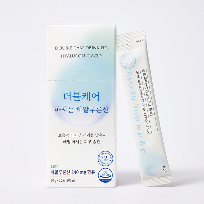 겨울철 건조 속보습 속건조 스킨부스터 피부보습 피부노화 자외선 케어 더블케어 마시는 히알루론산, 10개, 20ml