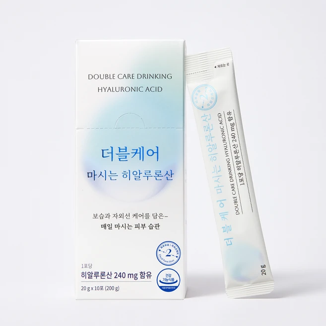 겨울철 건조 속보습 속건조 스킨부스터 피부보습 피부노화 자외선 케어 더블케어 마시는 히알루론산, 10개, 20ml - 쿠팡