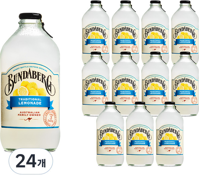분다버그 트레디셔널 레몬에이드 탄산음료, 375ml, 24개