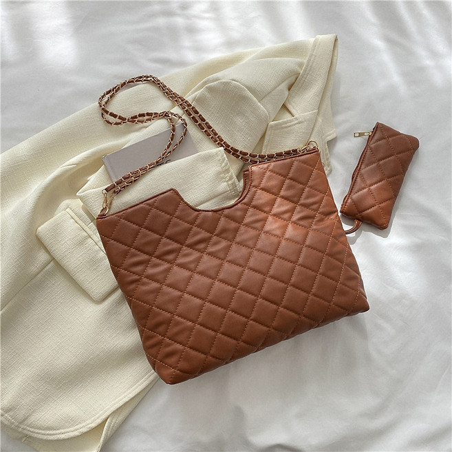 글램디브 치리에A2097 우아한 퀼팅 체인스트랩 파우치 숄더백 세트