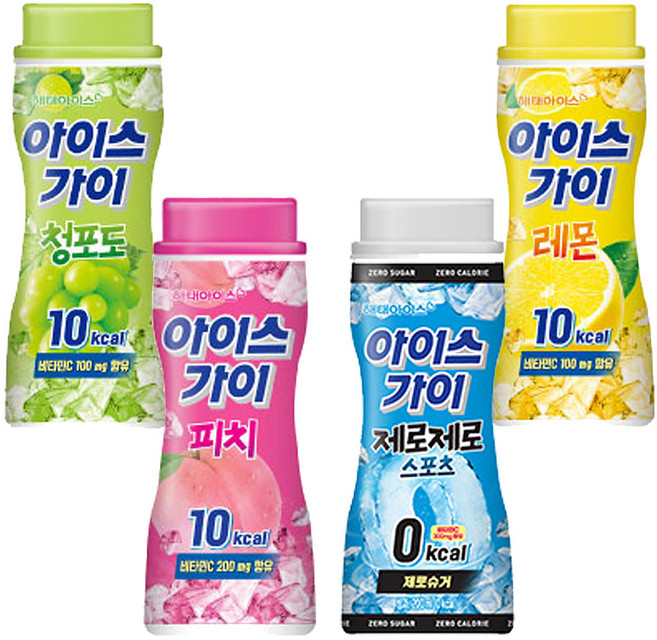 해태 아이스가이 4종 15개 아이스가이 제로 아이스크림 아이스가이 피치 아이스크림 아이스가이 레몬 아이스크림 아이스가이 청 포도 아이스크림
