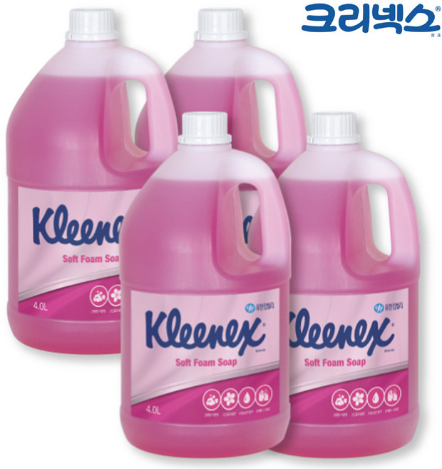 크리넥스 핸드워시 폼 솝 그린플로럴향 4L x 4개
