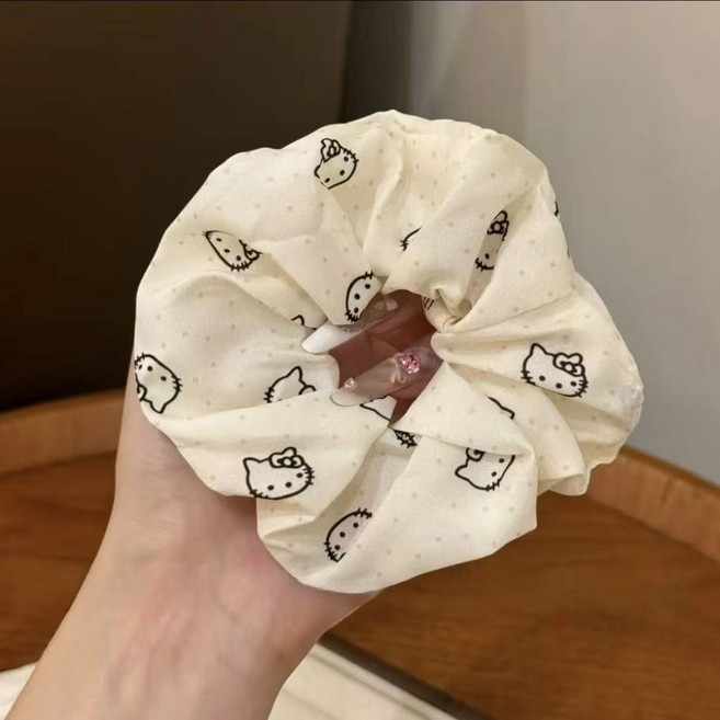 옐상 키티 머리 곱창끈 고무줄 헤어슈슈 7종