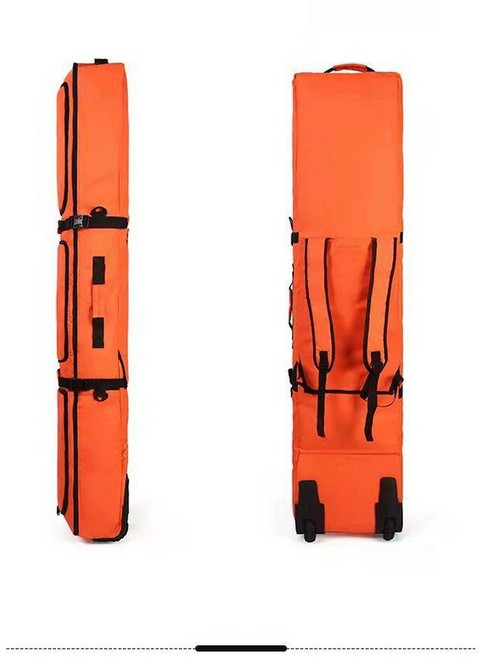 스키 휠백 캐리어 스노우보드 장비 가방 대용량 수납, 1개, 오렌지레드
