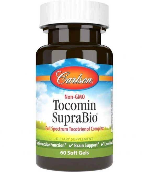 Carlson Tocomin SupraBio 칼슨 토코트리에놀 식물 스쿠알렌 복합체 비타민 E 함유 60정, 1개 - 쿠팡