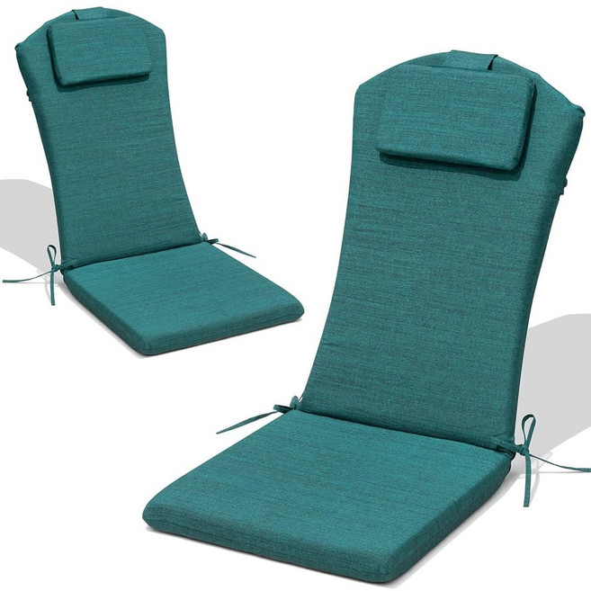 CRESTLIVE 127X50.8CM(50X20인치) SUNBRELLA ADIRONDACK 의자 쿠션 받침대 머리 변색 포함 발수성 방지 백 파티오용 하이 흔들, 말라카이트
