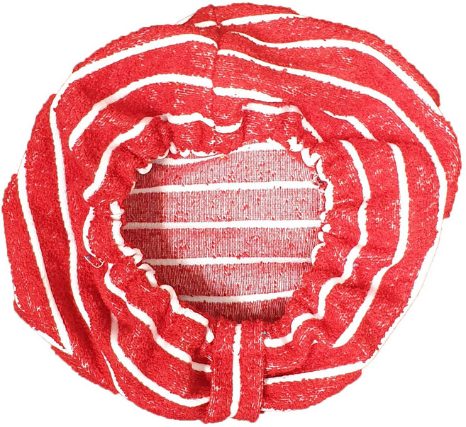 샤워캡 찜질방캡 사우나캡 샤워캡 면모자 사우나캡, 레드, 1개