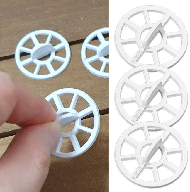 본라이프 국산 욕조 이물질 머리카락 제거 욕조망 거름망 배수구망 욕실 배수구 걸음망, 화이트, 3개