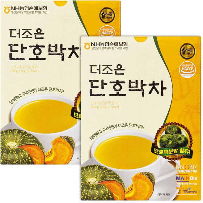 더조은 단호박차 식사대용 선식 스틱, 2개, 36개입, 18g