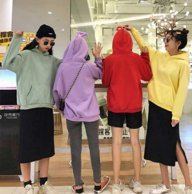 루즈핏 텔레토비 후드티