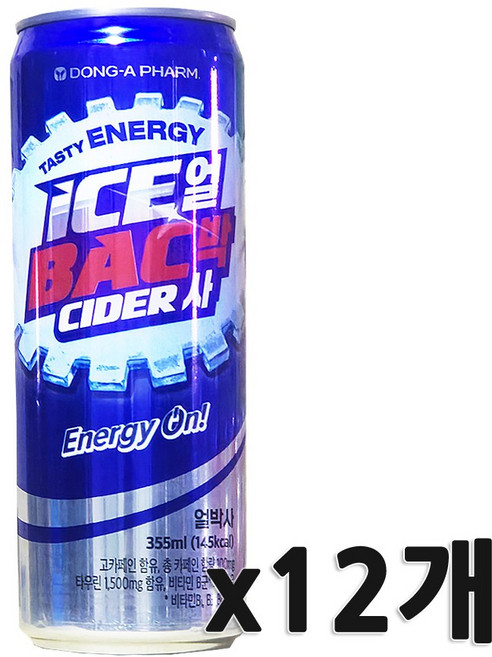 동아제약 얼박사 캔 얼박음료, 355ml, 12개