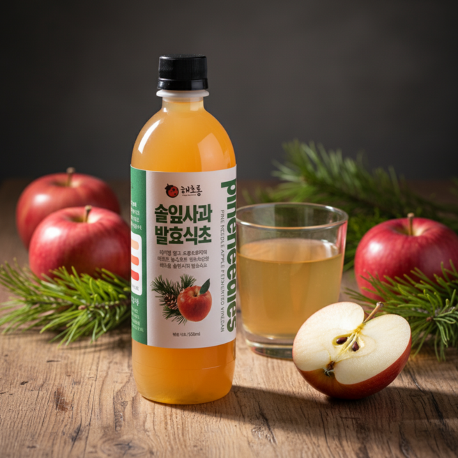 해초롱 솔잎사과 천연발효 식초 500ml, 2개