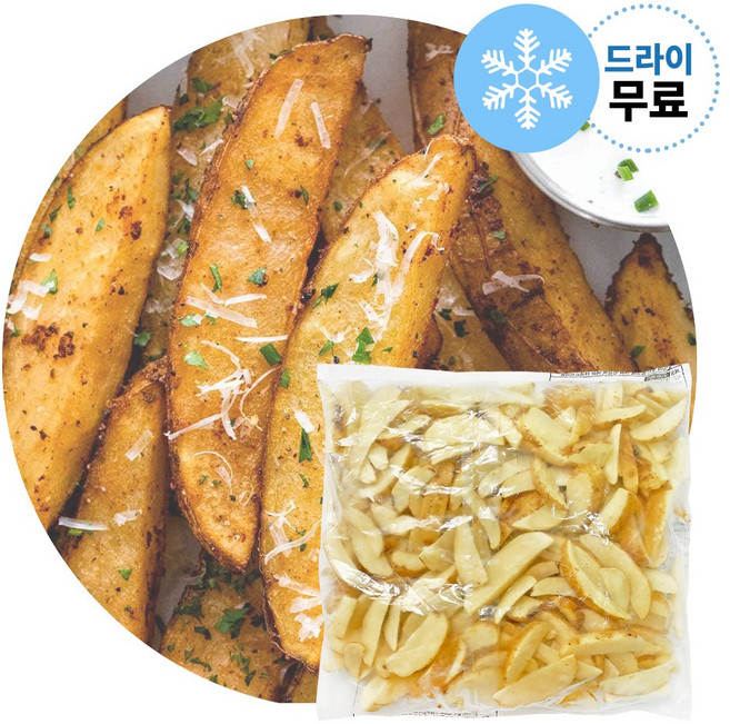 지케이푸드 맥케인 웨지 2kg 10컷 웨지 반달감자 감자튀김, 1개
