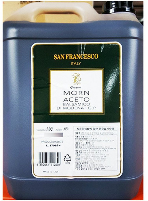 프리미엄 이탈리안 발사믹식초 5L - 업소용 식자재 공급, 1개