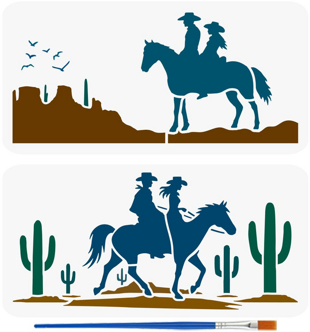 PET 스텐실 템플릿 다양한 패턴 디자인 셀프 앨범 사진 벽화 드로잉 150x300mm, 사람