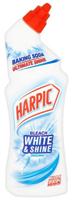 Harpic 하픽 화이트 앤 샤인 화장실 변기 표백제 청소 클리너 젤 750ml 3팩