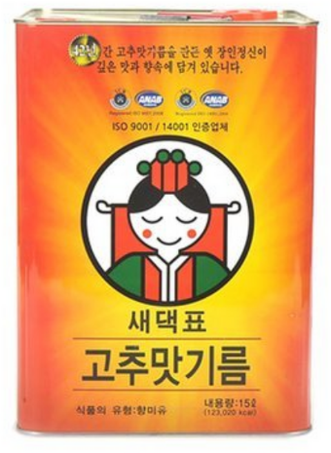새댁표 고추맛기름 고추기름, 1개, 15L