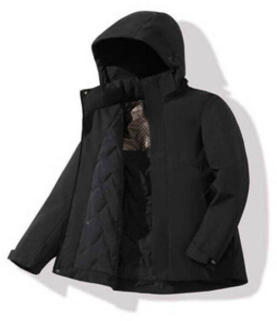 防風外套女款冬季防潑水防寒加絨保暖連帽外套 戶外登山滑雪適用