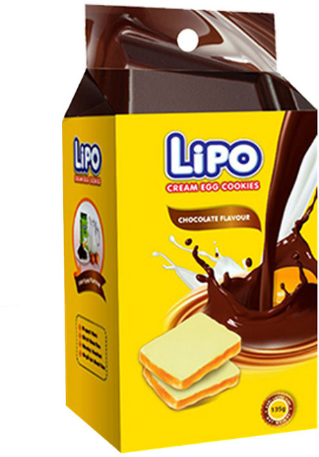 LIPO 리포 에그 크림 쿠키 초코 과자, 1개, 135g
