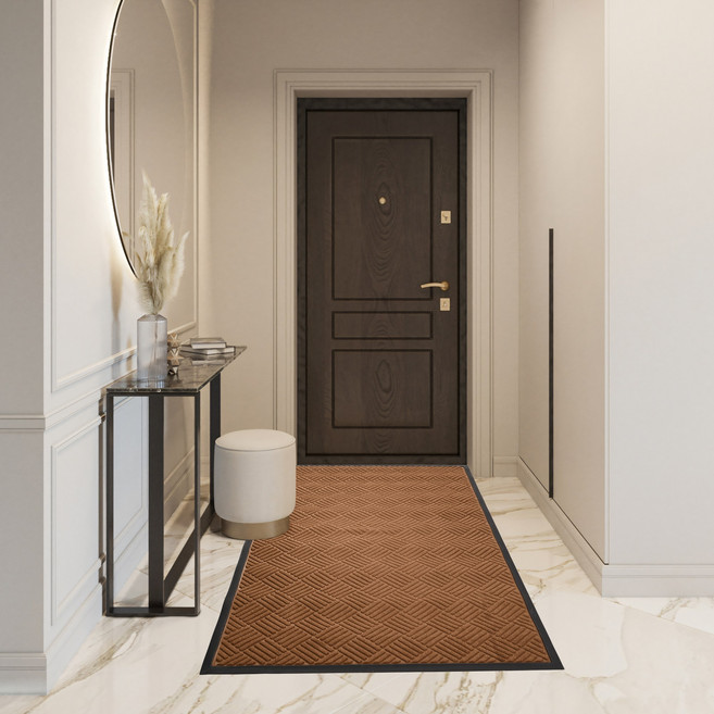 GAPINO 현관발매트 업소용 바닥 발매트 대형 매장 도어매트 가정용 출입문 발매트, 1개, 브라운