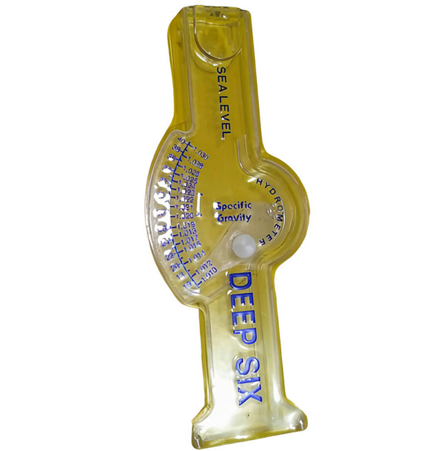 DEEP SIX 海水比重計 水族箱鹽度測量工具 精準測量, 1個, 1ml