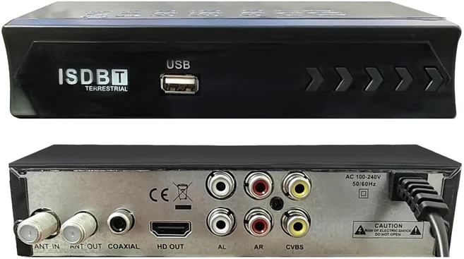 디지털 지상파 위성 TV 수신기 ISDB-T 고화질 셋톱박스 VHF/UHF box1080P H.264 MPEG-4, 01 검정색