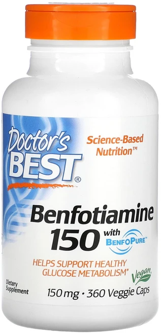 Doctor's Best BenfoPure 함유 벤포티아민 150mg 베지 캡슐 360정, Doctor'sBestBenfoPure함유벤포티아민15 - 쿠팡