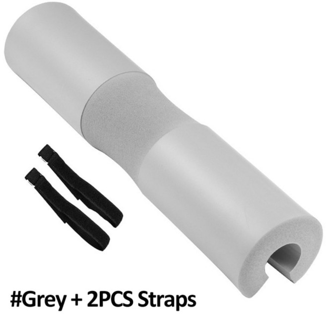 스쿼트 헬쓰 역도 바벨 패드 Dumbell Squat 당겨 목 어깨 지원 거품 패드 피트니스 기차 무게 엉덩이 보호, [10] Grey 2xStraps, 1개