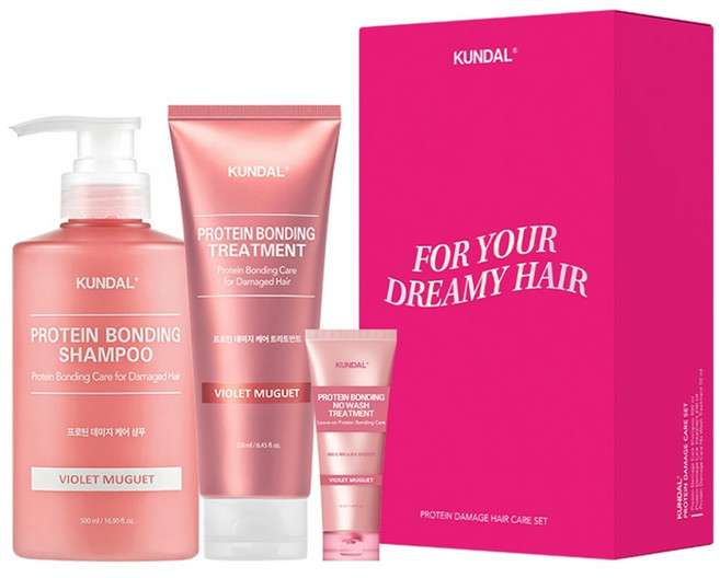 KUNDAL 昆黛爾 受損修護洗護3入禮盒組, 1組