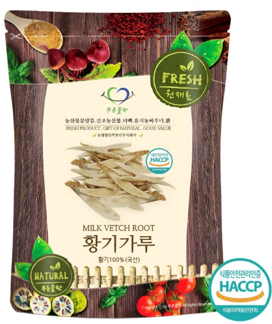 푸른들판 국산 생 황기 분말 300g 가루 100% 뿌리 차 파우더 HACCP 인증, 1개 - 쿠팡