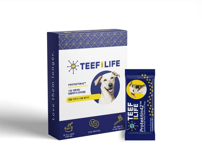 [공식] 티프 포 라이프 프로텍틴42 for dog (반려견용 덴탈 파우더), 1개, 3g - 쿠팡