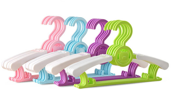 도매짱 길이조절 아기 옷걸이 5개 어린이 유아 아동 바지걸이 (domejjang), 퍼플