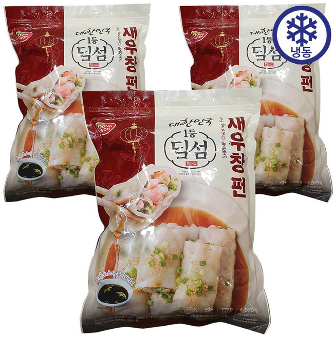 동원 딤섬 새우창펀, 3개, 1.075kg