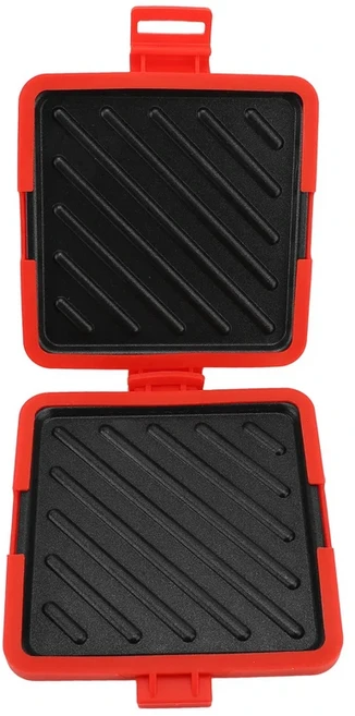 조절 가능한 실리콘 스트랩이 있는 전자 레인지 토스트 샌드위치 메이커 전기 없음 무선 토스터기, 01 분홍색