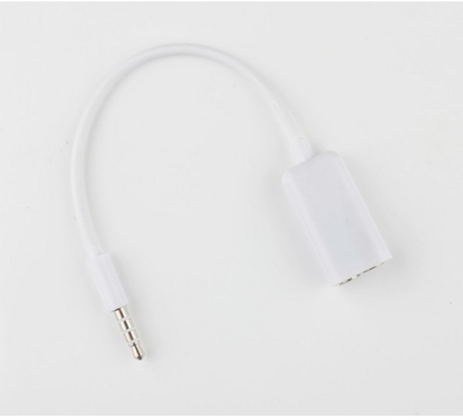 3.5mm 一分二音頻分接器 耳機 情侶線, 白色, 1個