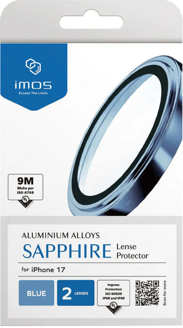 imos 藍寶石鏡頭保護貼 金屬框鏡頭貼, 1個