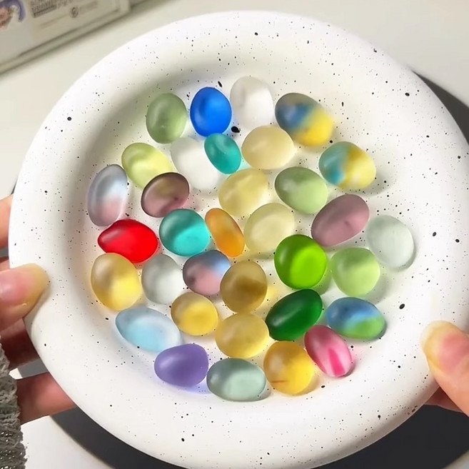 애완돌 컬러돌 색깔돌 애완 반려 돌 색깔 자갈 돌맹이 돌멩이 반려석 애완용돌 키우기, 혼합 색상