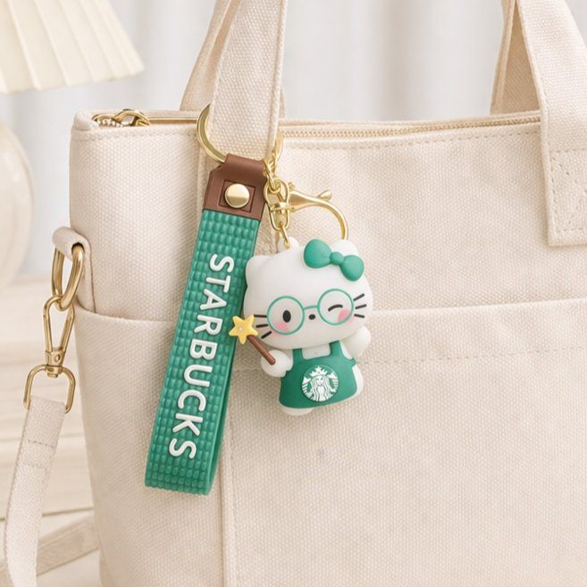 헬로키티 귀여운 산리오 고양이 피규어 키링 열쇠고리